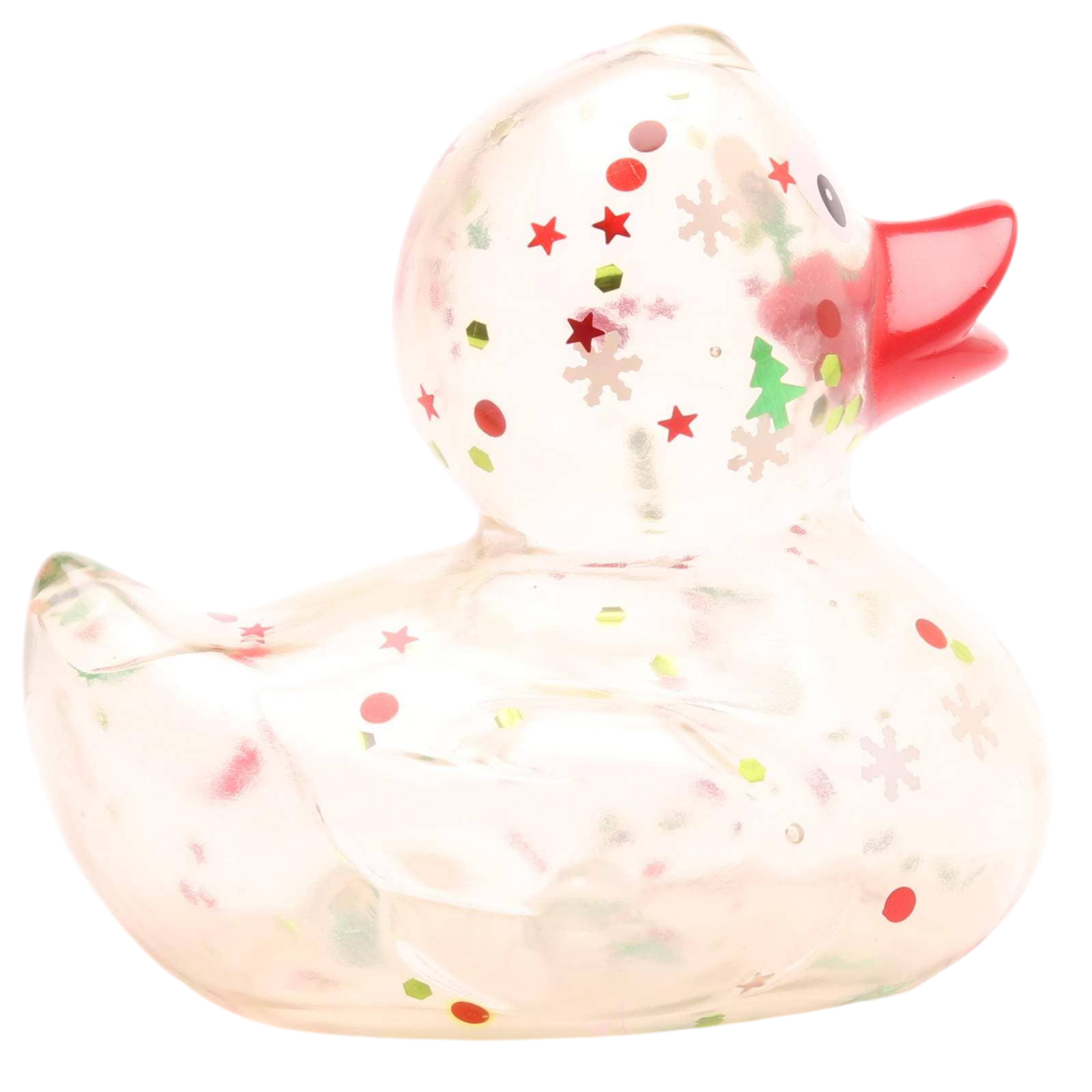 canard classique a paillettes de noel rouge