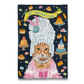 Torchon Chat Orange Marie Antoinette "Let Them Eat Cake"