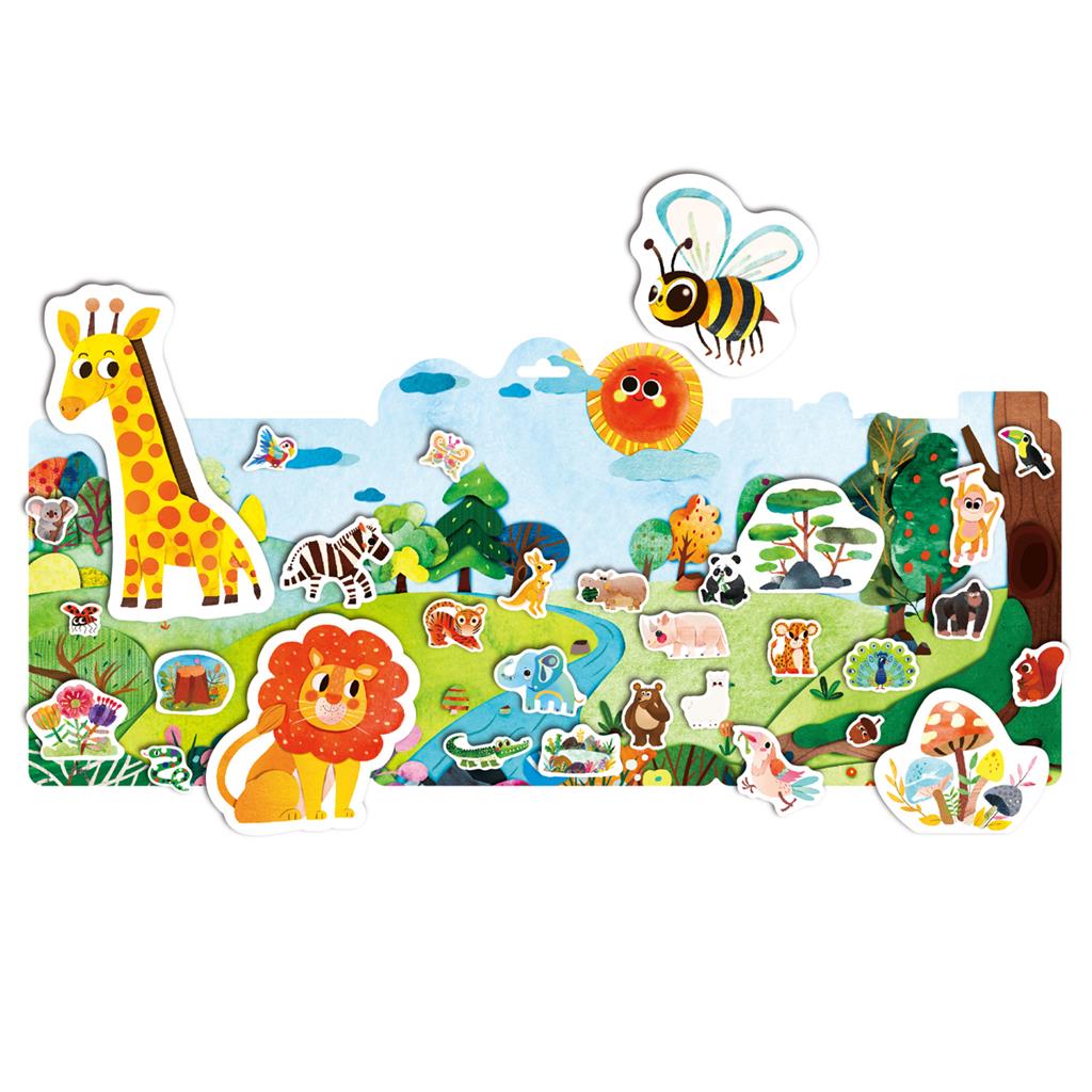 Autocollants Jelly - Animaux Sauvages