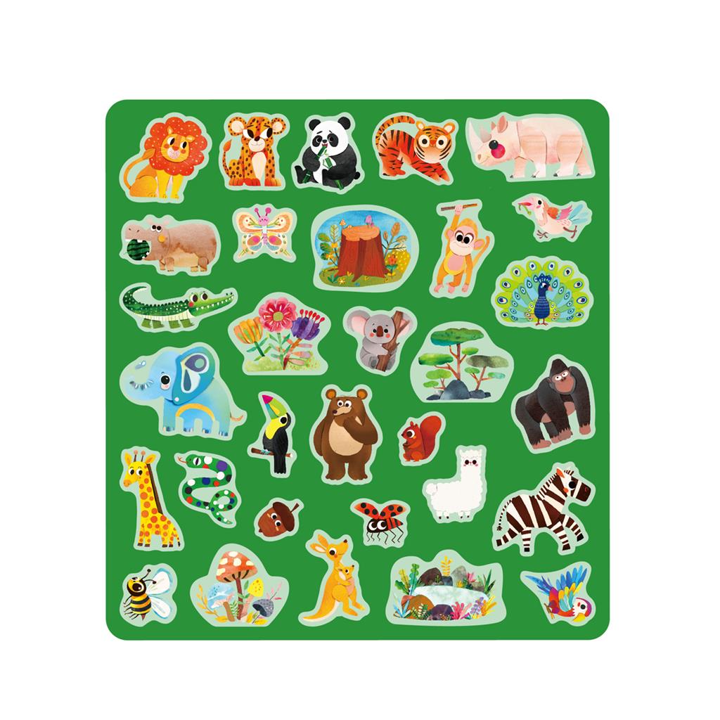 Autocollants Jelly - Animaux Sauvages