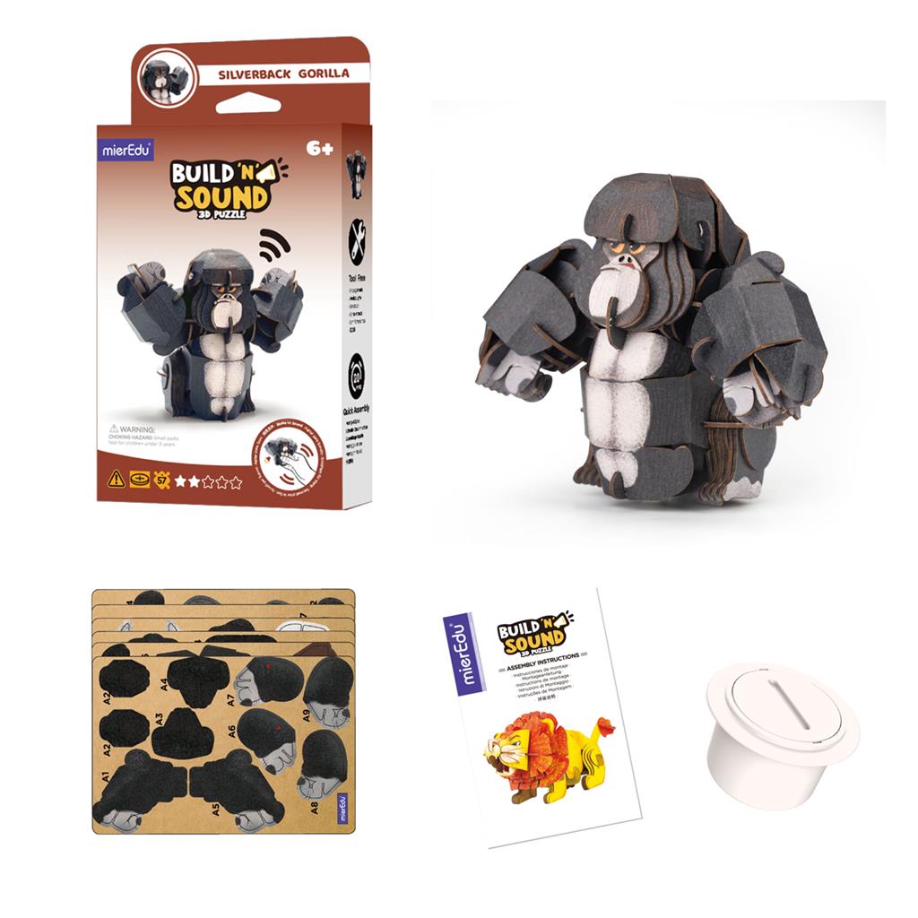 Puzzle 3D Construction - Gorille