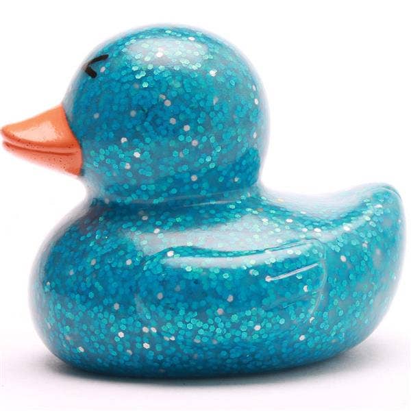 Glitzer-Ente – Blau