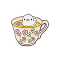 White Duck in a Teacup Pin