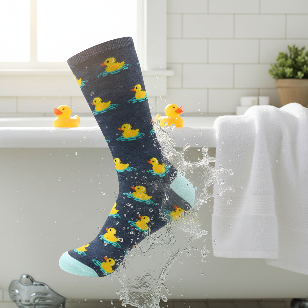 Chaussettes Canard Jaune Flottant