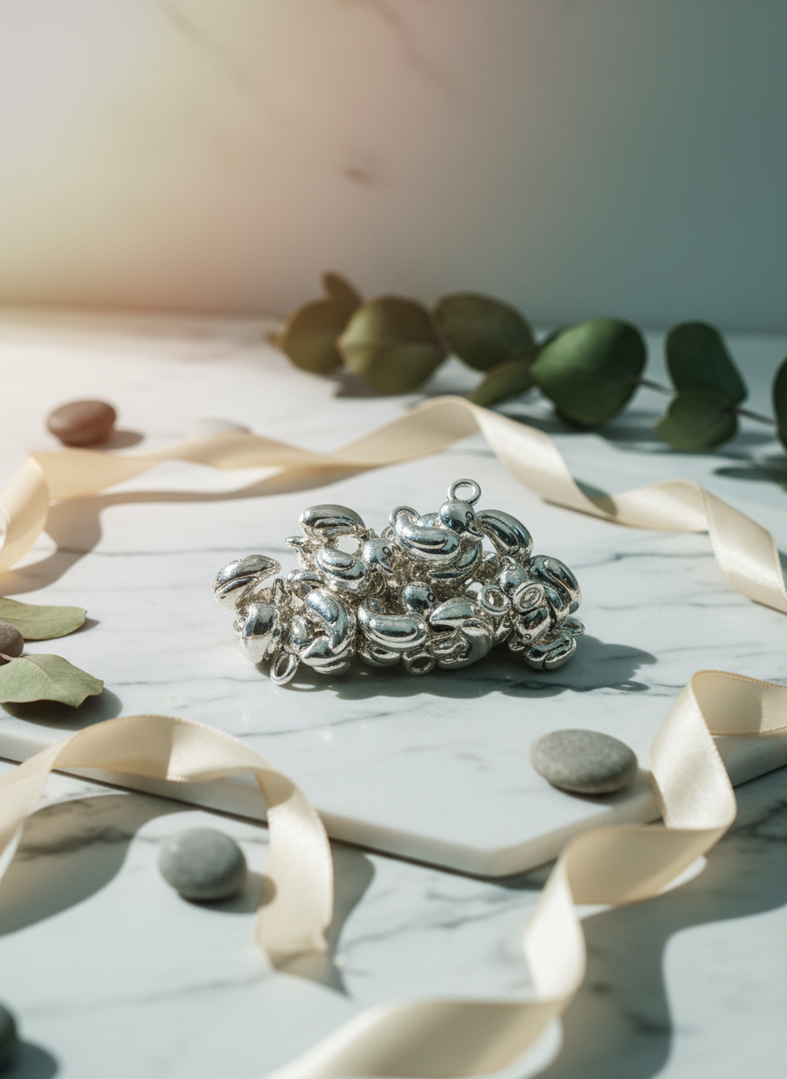 Silver Duck Charm
