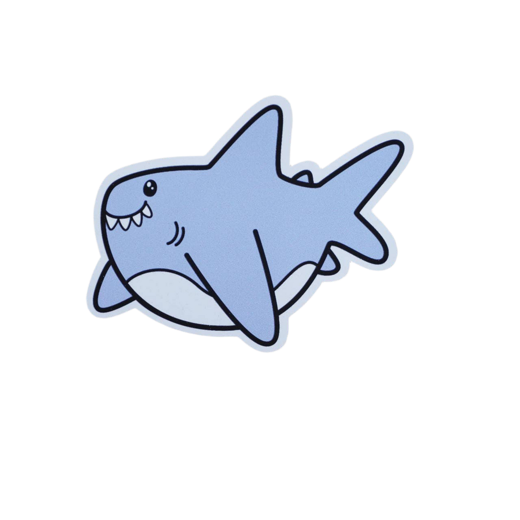 Autocollant grand requin blanc