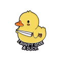 Gelbe Enten-Anstecknadel „I don't give a Duck“