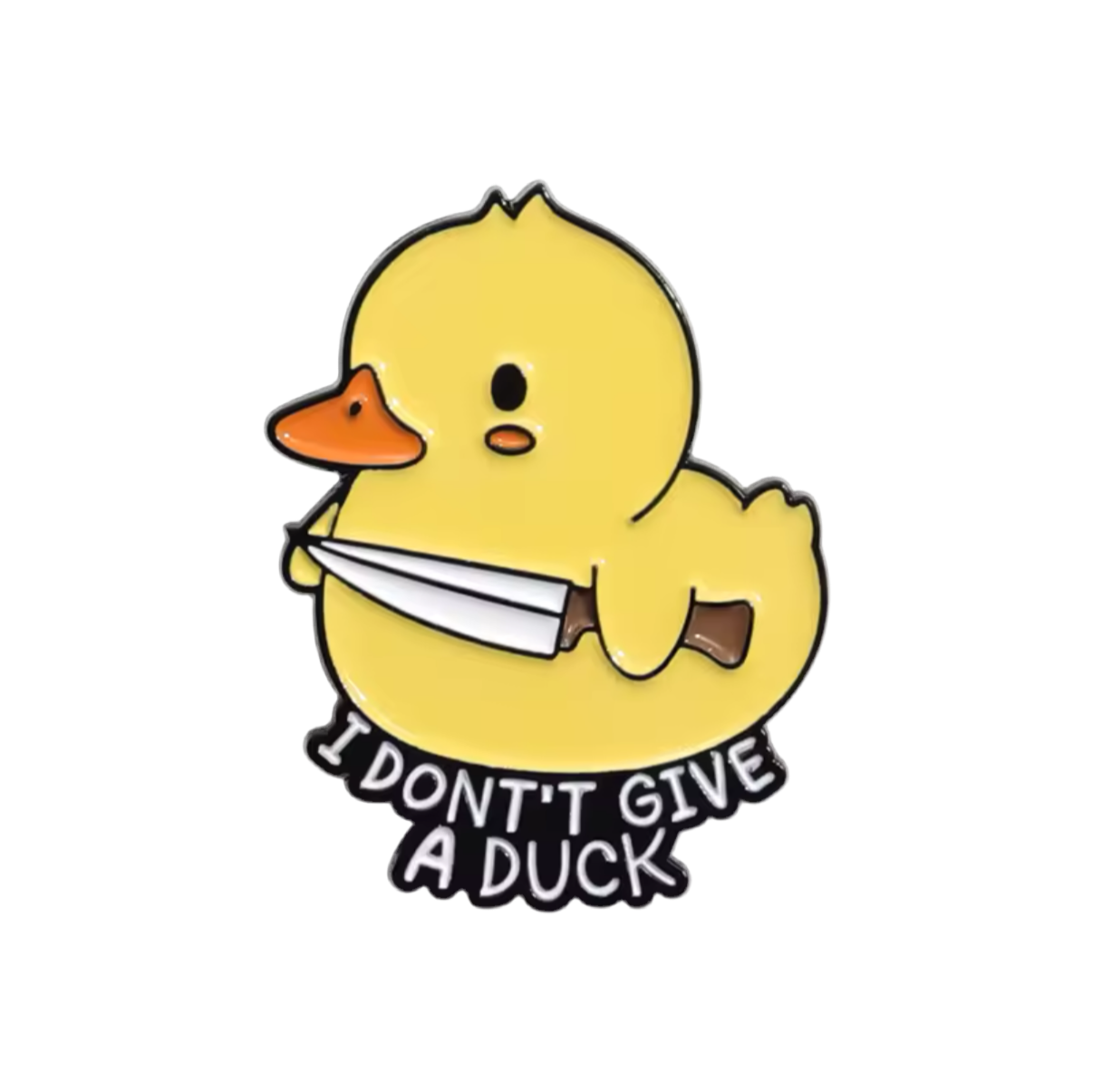 Gelbe Enten-Anstecknadel „I don't give a Duck“