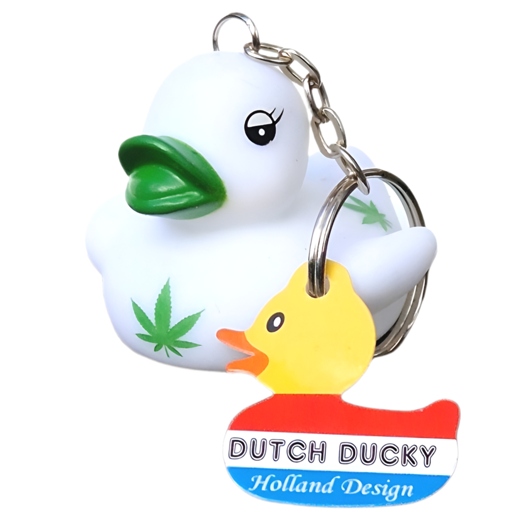 Cannabis-Enten-Schlüsselanhänger