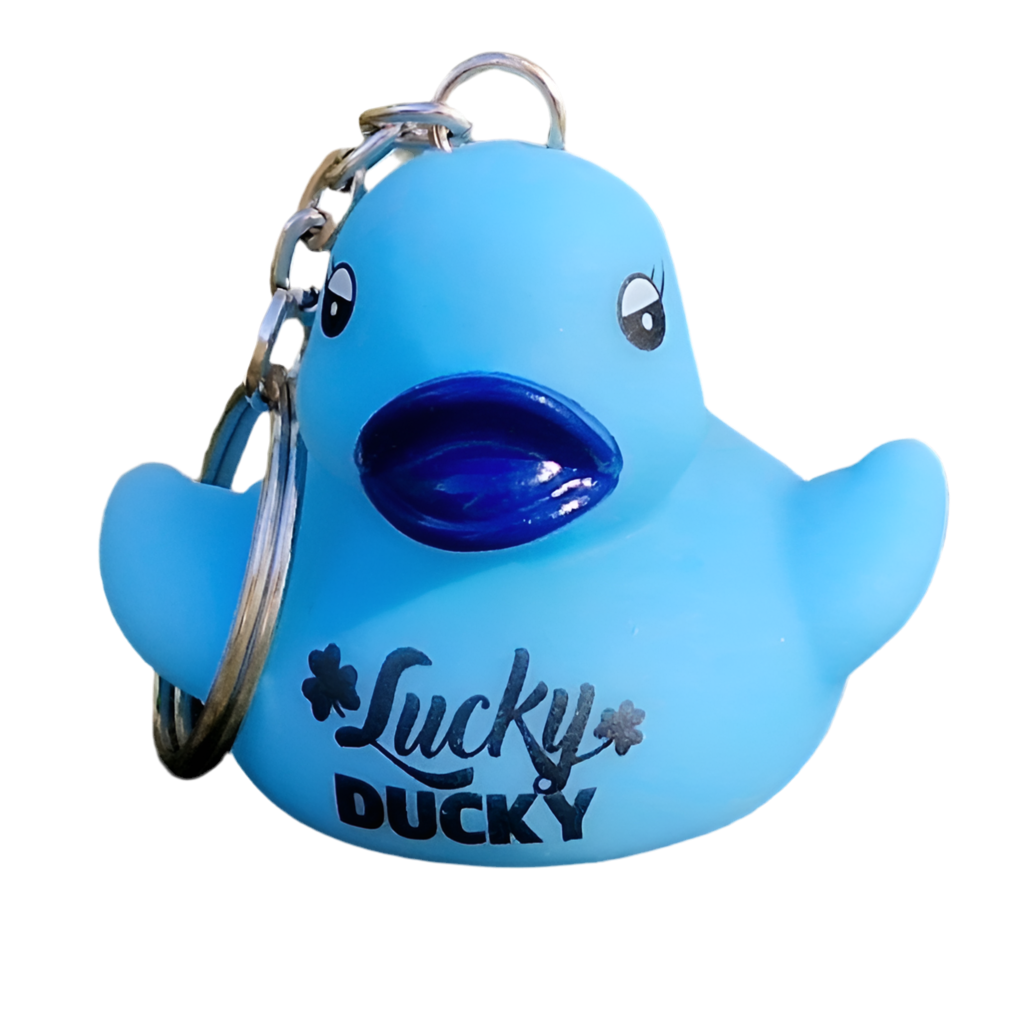 Lucky Ducky Blaue Ente Schlüsselanhänger