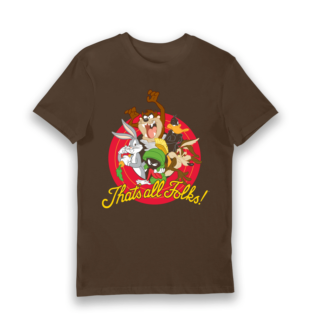 Adult Looney Tunes That's All Folks Characters T-Shirt