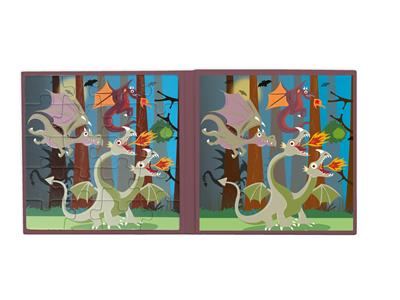 Livre De Puzzle Magnétique - Dragons