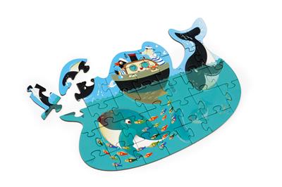 Contour Puzzle - Baleines