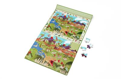 2 En 1 Puzzle Magnétique - Jeu De Recherche Discovery - Dinosaure