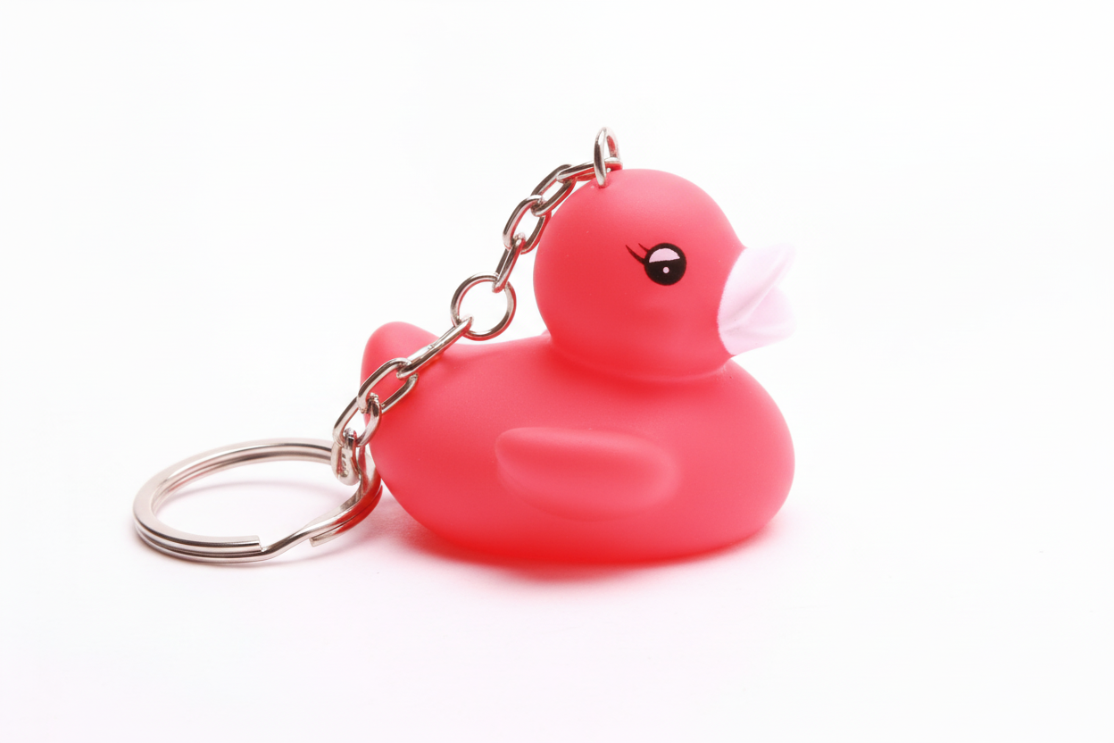 Schlüsselanhänger mit roter Ente