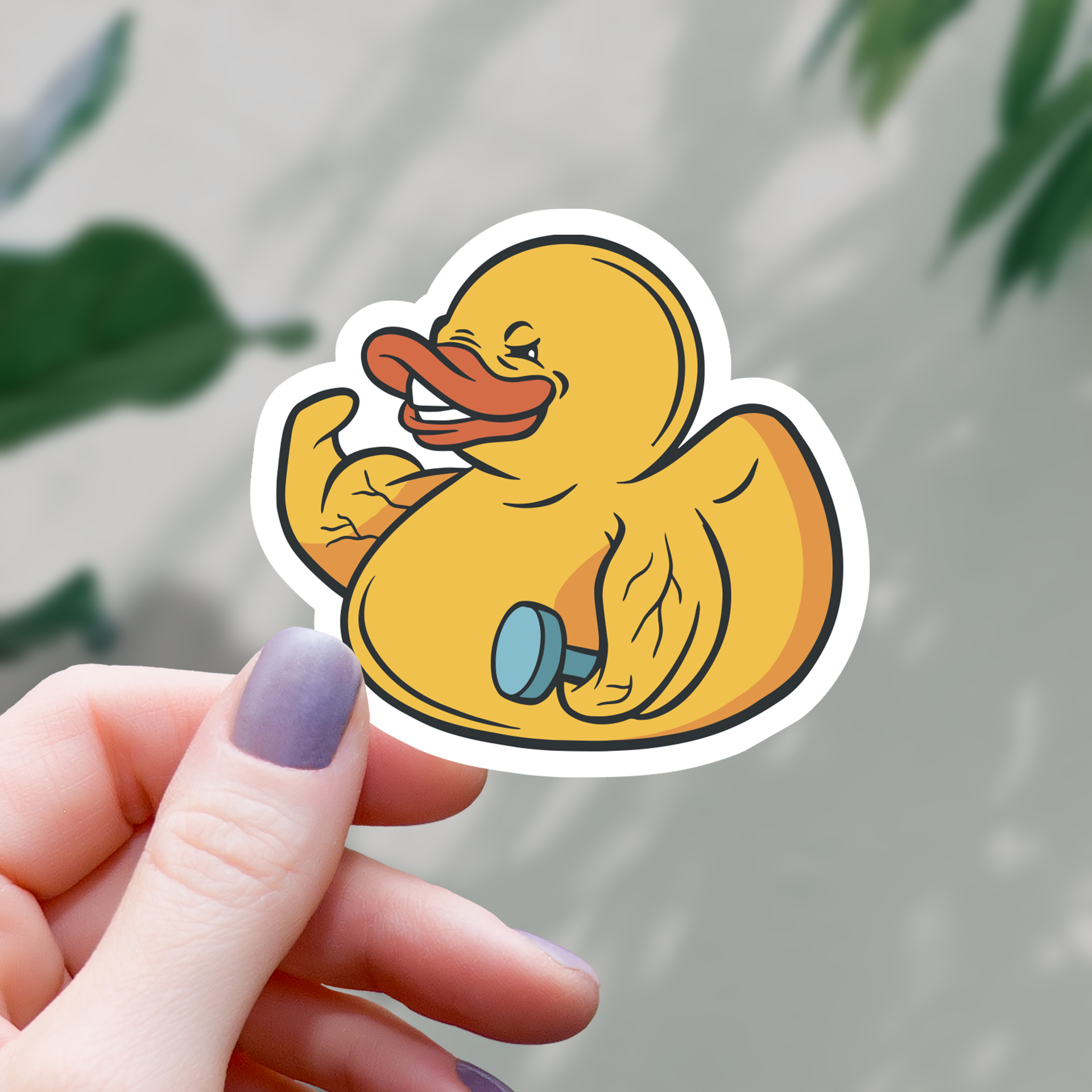 Bodybuilder-Ente Sticker