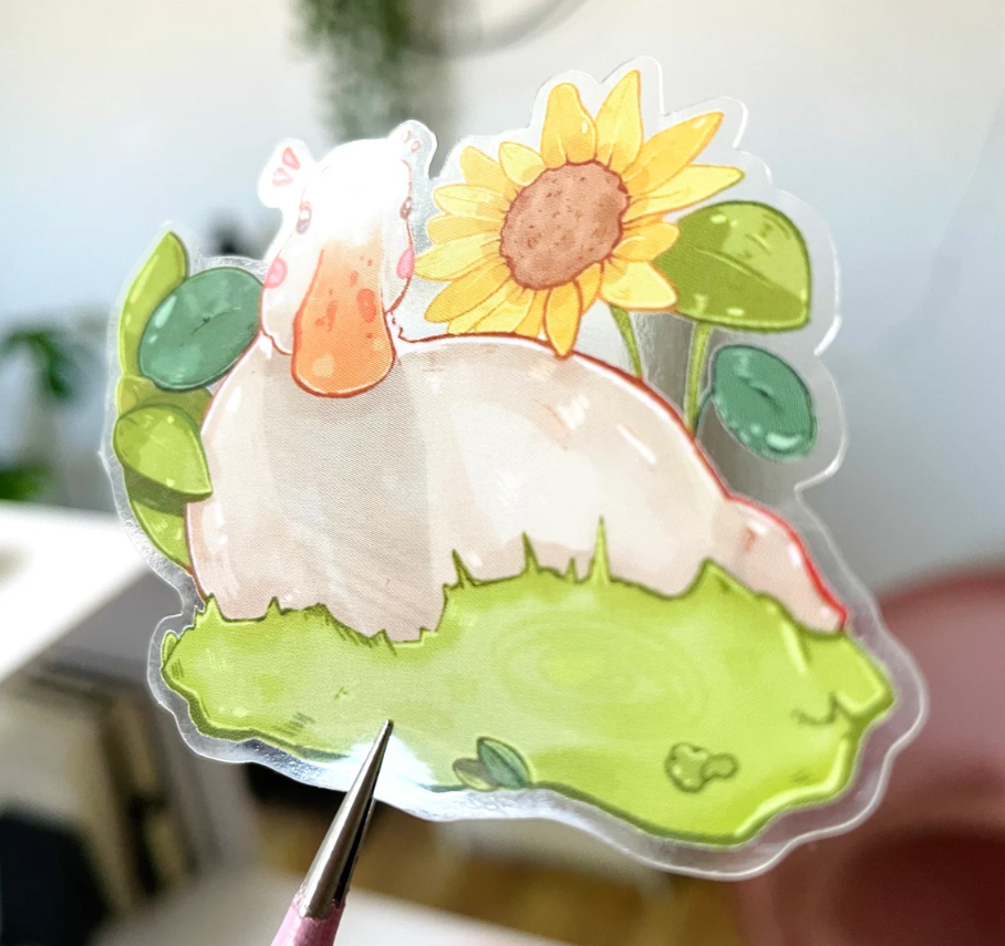 Frühlings-Enten-Aufkleber