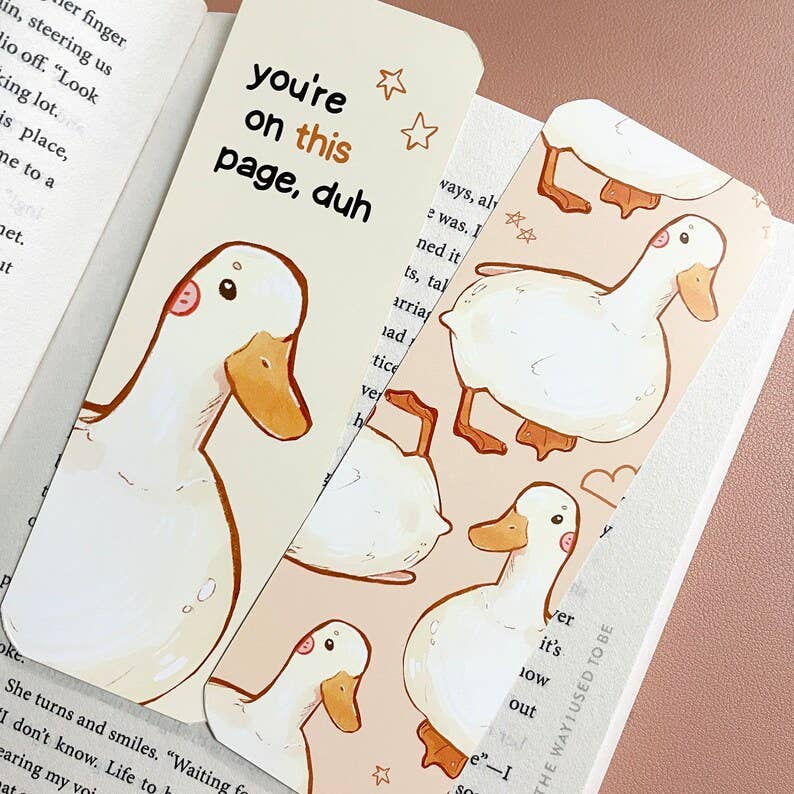 Enten-Lesezeichen „Sie sind auf dieser Seite“