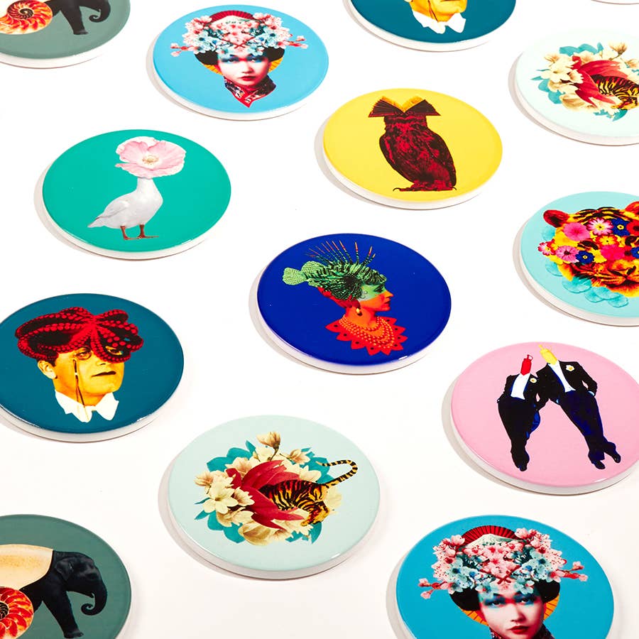 4er-Set Diva-Keramikuntersetzer