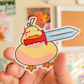 Ente mit Schwert Sticker