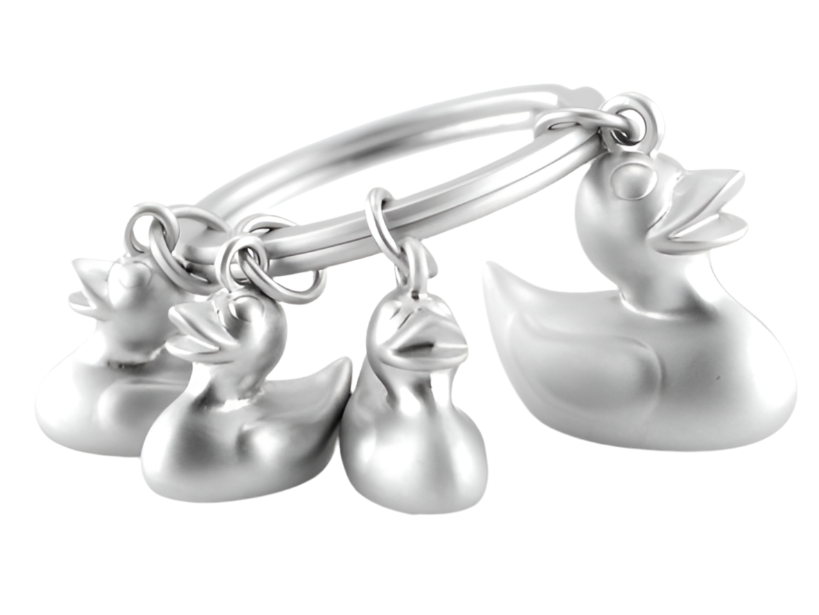 porte-cles-famille-canard-metalmorphose