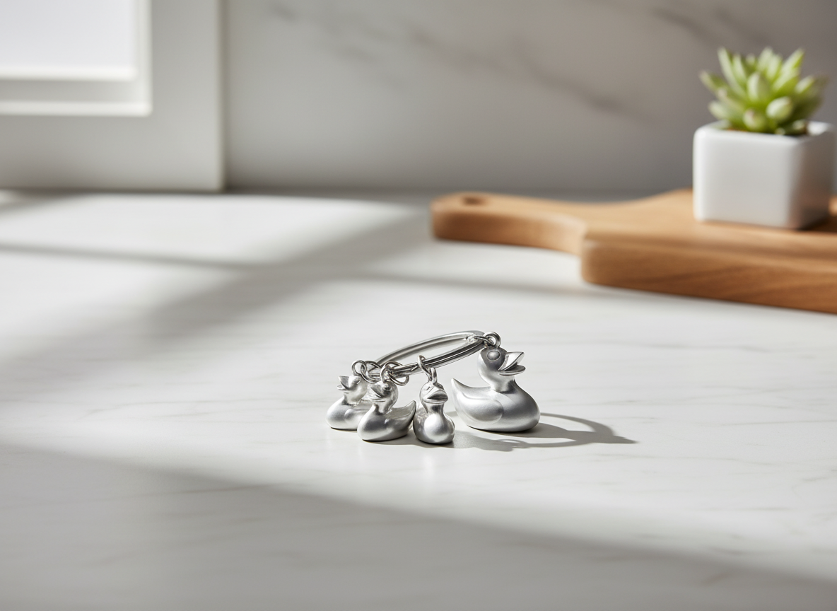 Duck family keychain