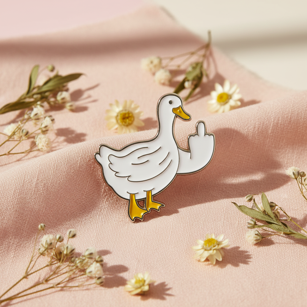 Weiße Ente Pin Weiße Ente Off