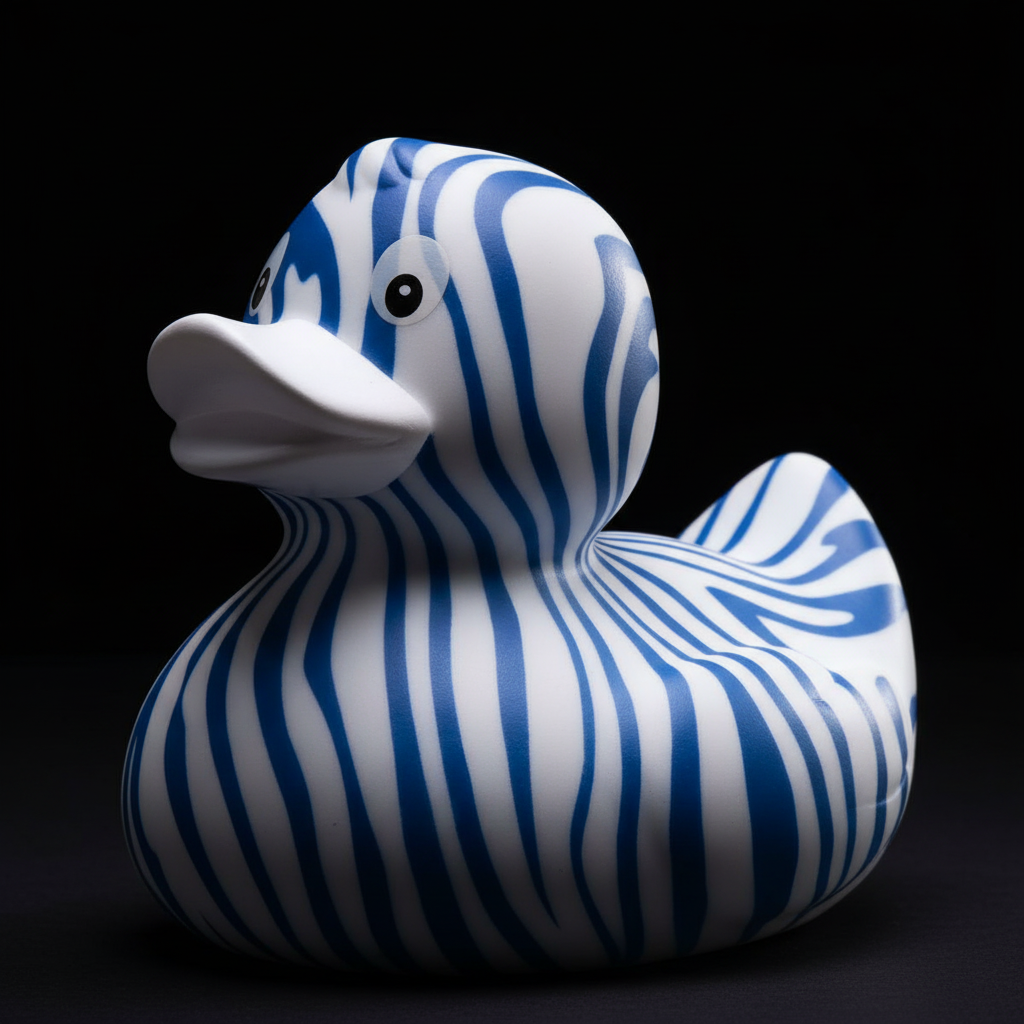 Zebra-Ente - Blau