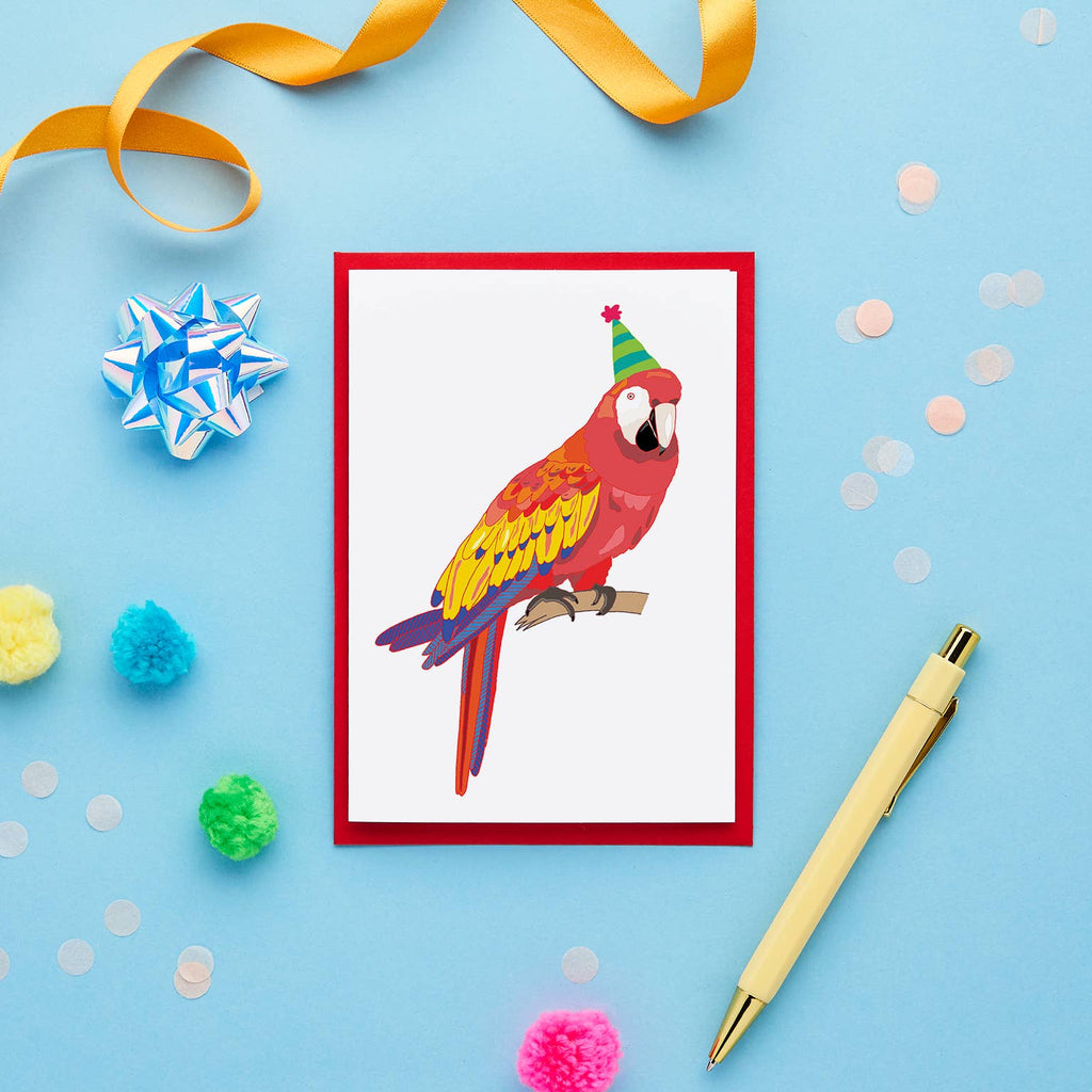Carte d'anniversaire Perroquet