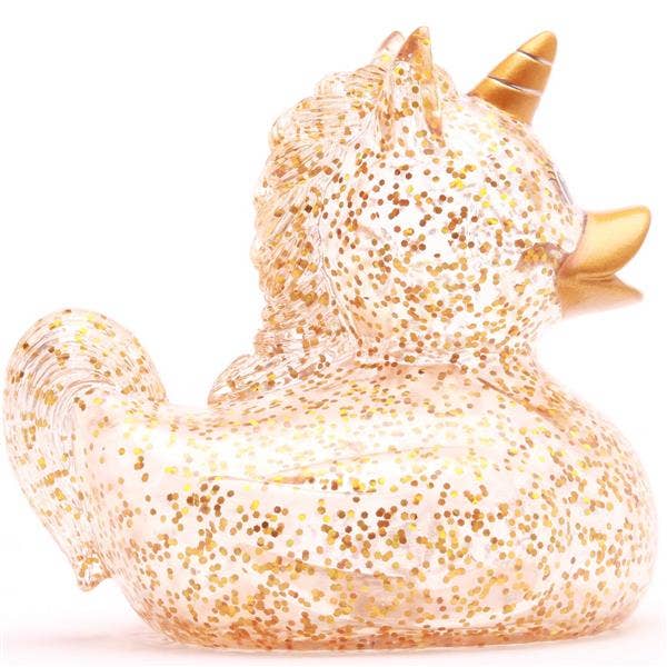 Canard Licorne à Paillettes dorées