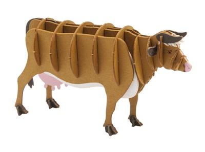 Modèle En Papier 3D - Vache Brune