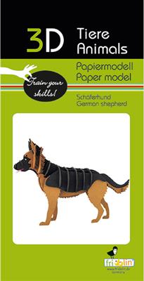 Modèle En Papier 3D - Berger Allemand