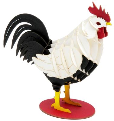 Modèle En Papier 3D - Coq