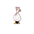 Weiße Ente Mama Koch Button