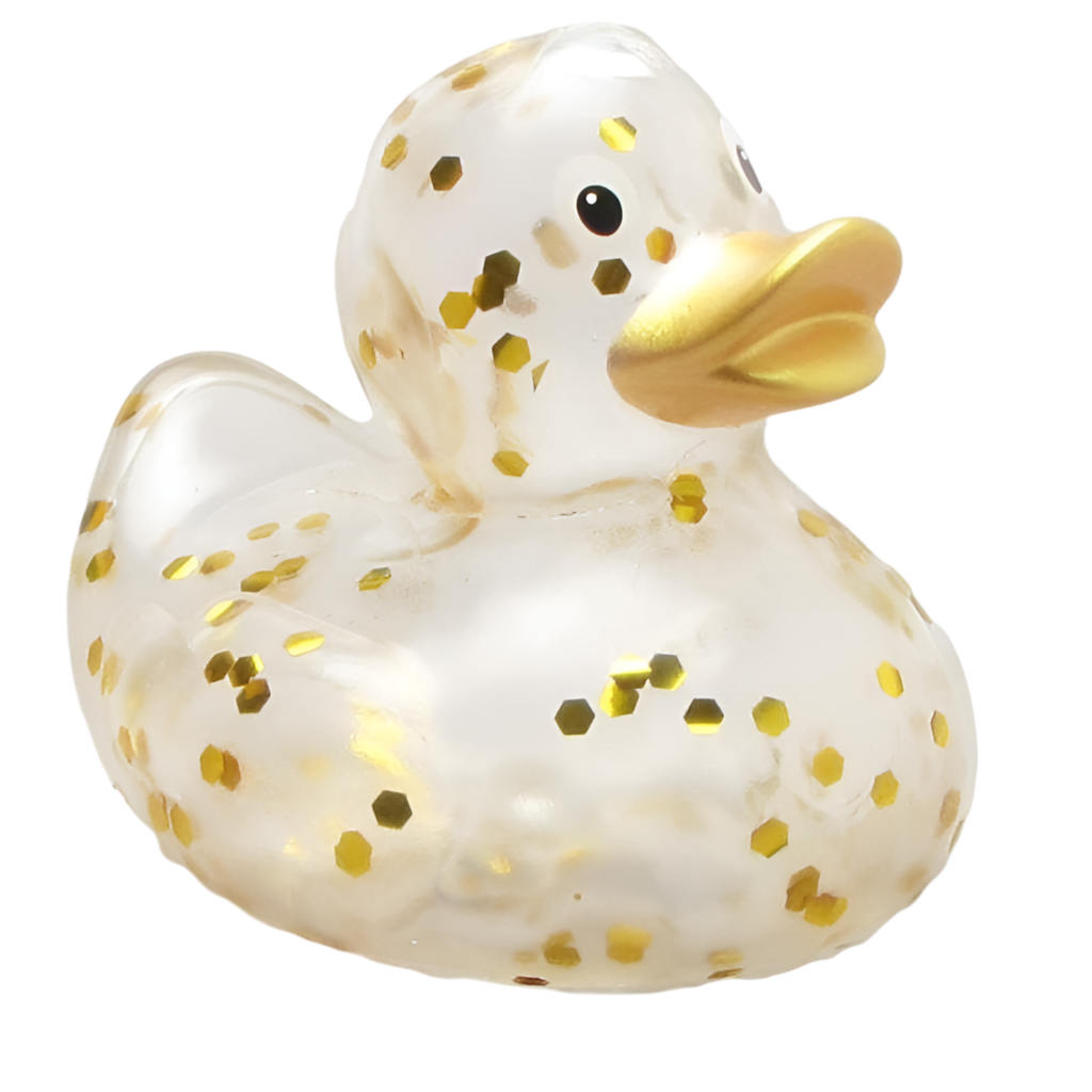 canard classique a paillettes dorees