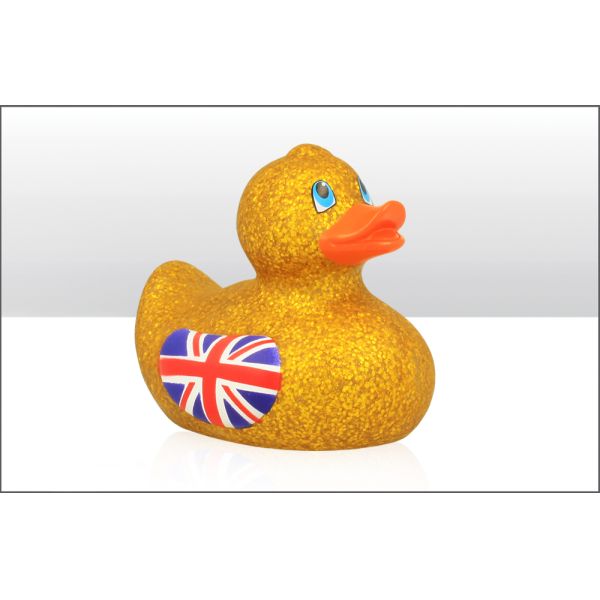 Union Jack Ente - Glitzer Gold