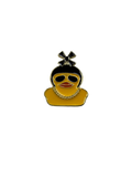 Pin’s Canard Jaune avec Casque Moto à Hélices