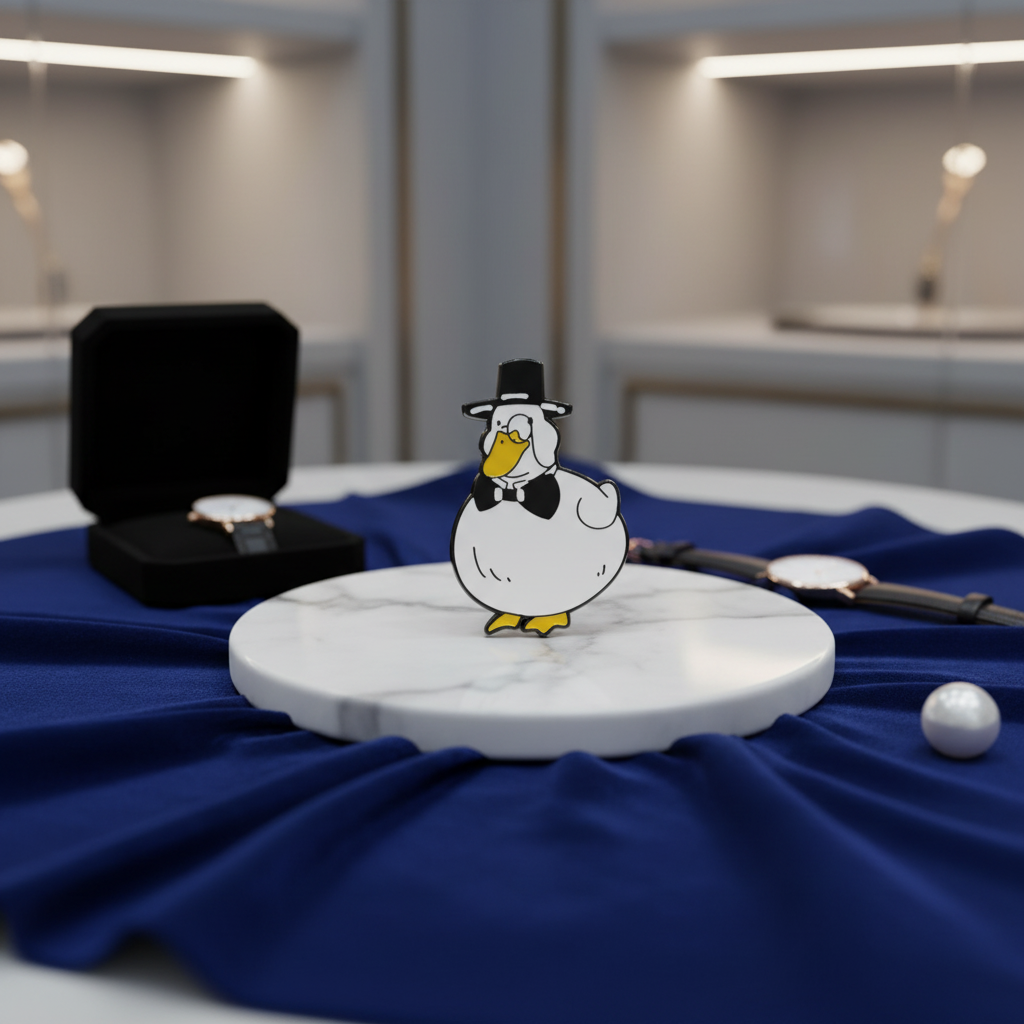 Pin's Canard Blanc Gentleman