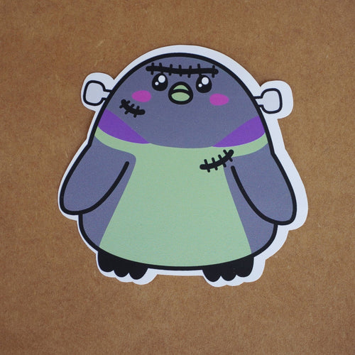 Autocollant Pingouin Halloween Frankenstein