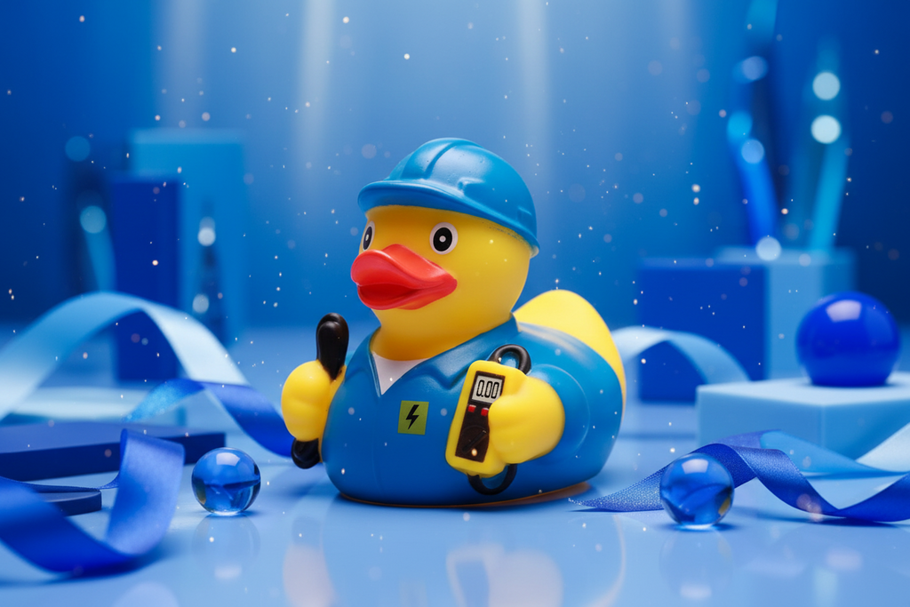 Elektriker-Ente - Blau