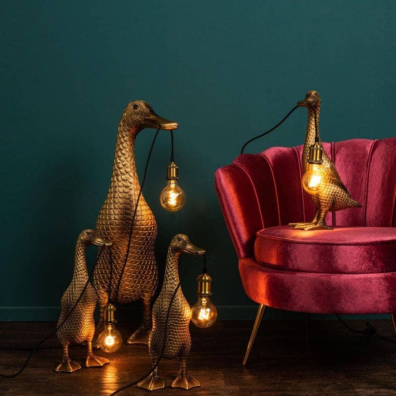 Duck Table Lamp “Son of a Duck” Gold