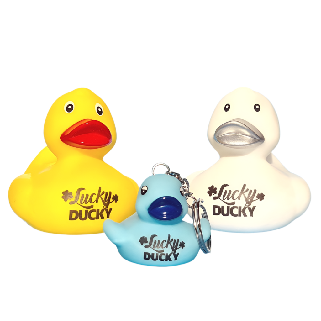 Lucky Ducky Blue Duck Keychain