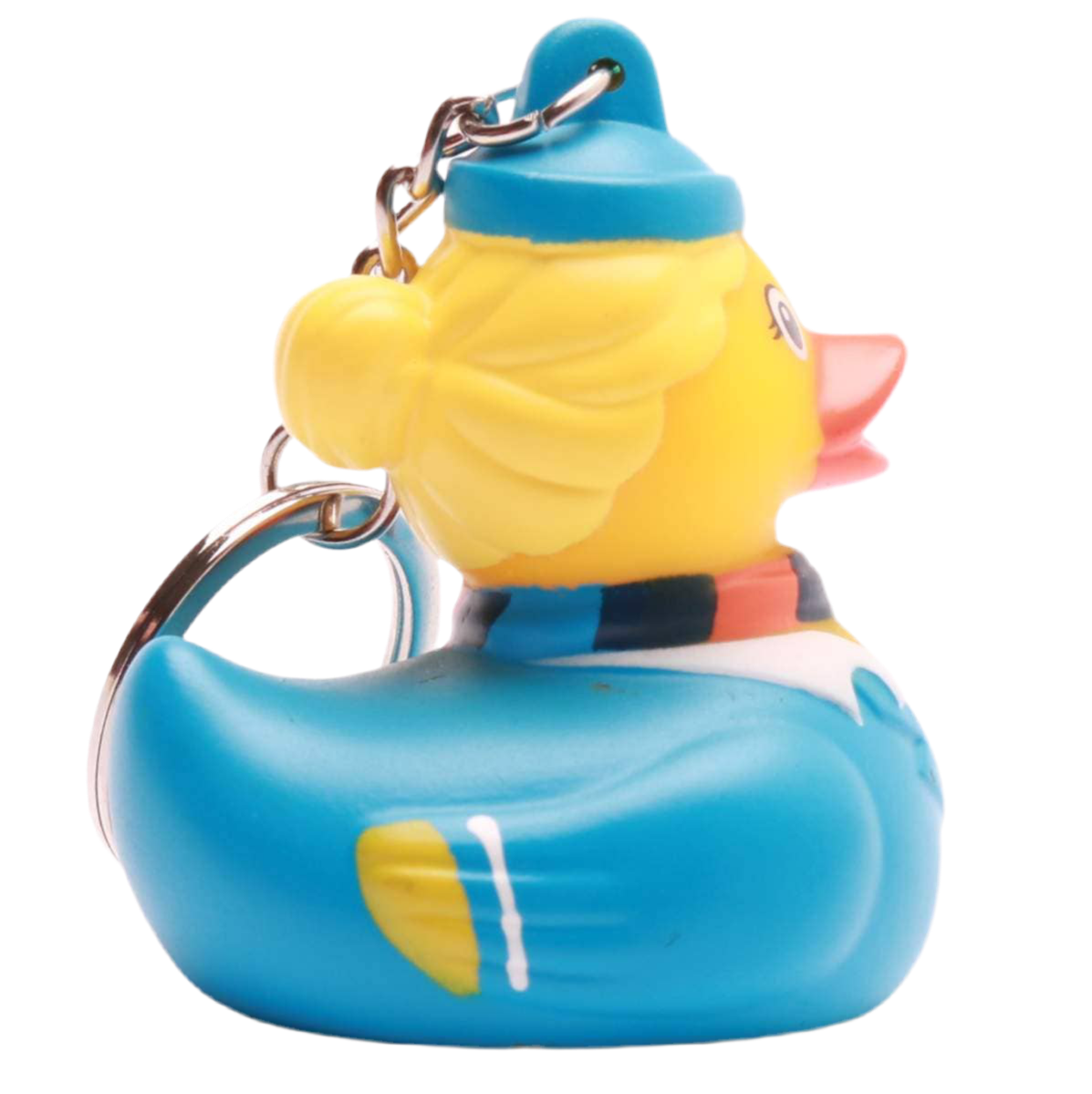 Blonder Flugbegleiter-Enten-Schlüsselanhänger