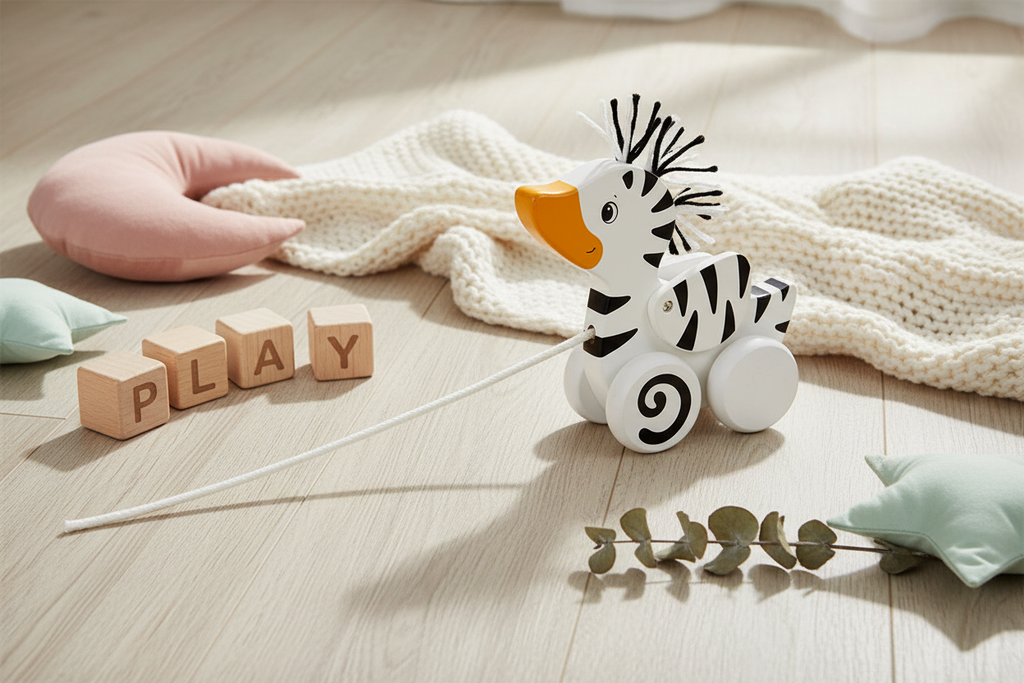 Animal à tirer - Canard Zèbre