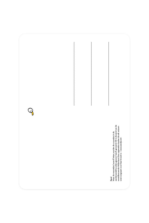 Postkarte mit Stockente - Die Frau