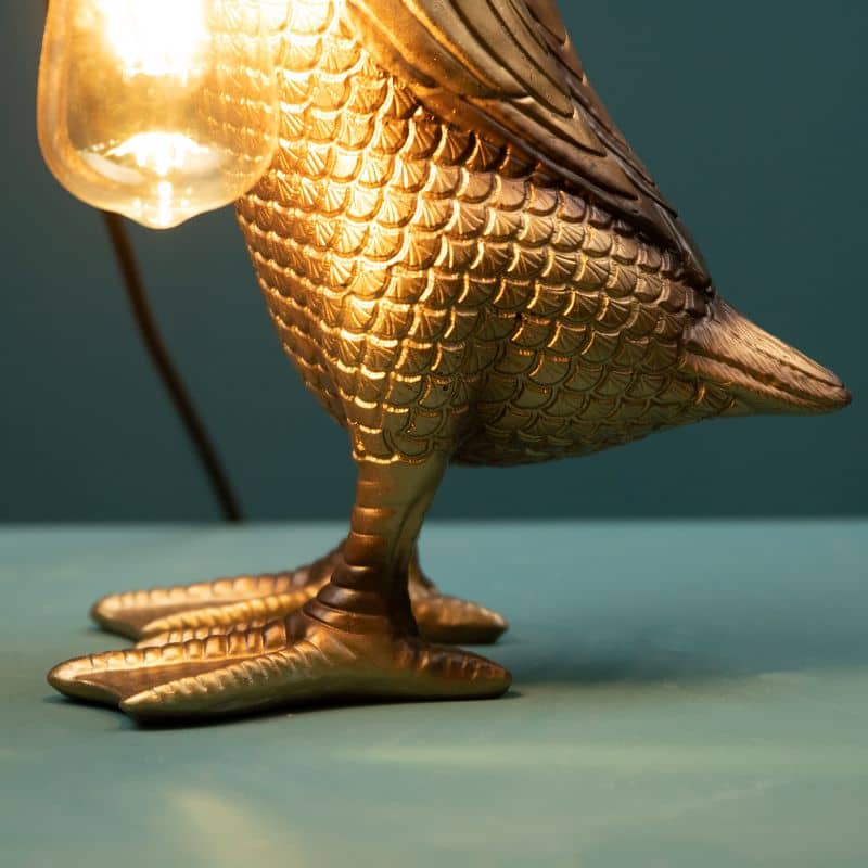 Duck Table Lamp “Son of a Duck” Gold