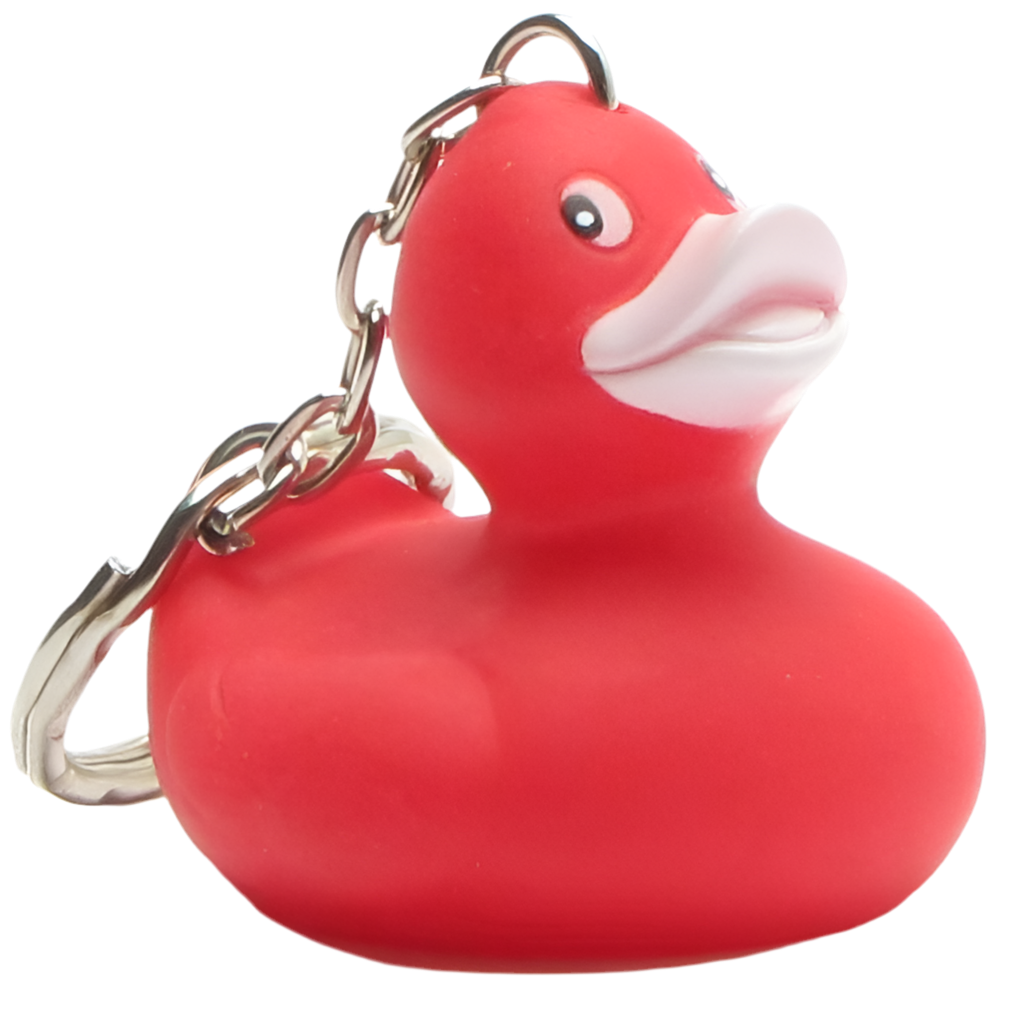 Schlüsselanhänger mit roter Ente