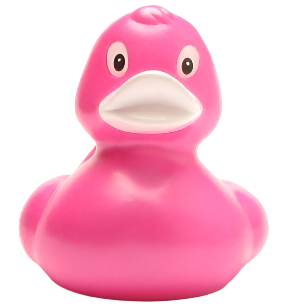 Klassische Metallic-Pink-Ente