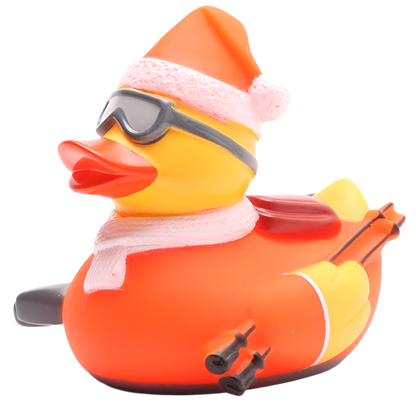 Orange Skiing Duck