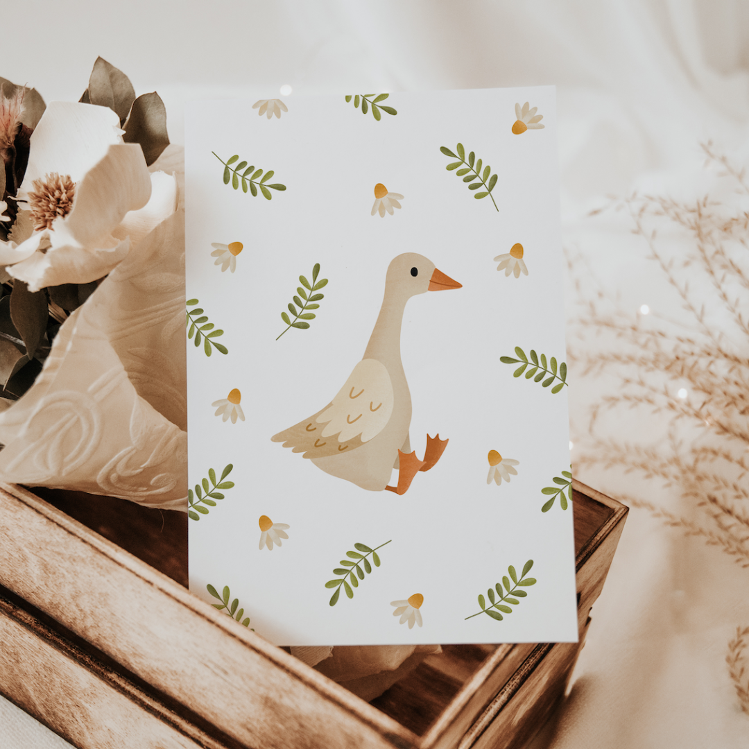 Ente Grußkarte